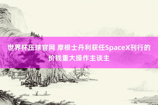 世界杯压球官网 摩根士丹利获任SpaceX刊行的价钱重大操作主谈主