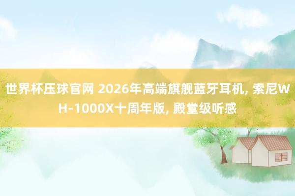 世界杯压球官网 2026年高端旗舰蓝牙耳机， 索尼WH-1000X十周年版， 殿堂级听感