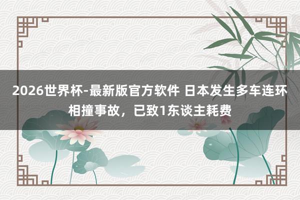 2026世界杯-最新版官方软件 日本发生多车连环相撞事故，已致1东谈主耗费