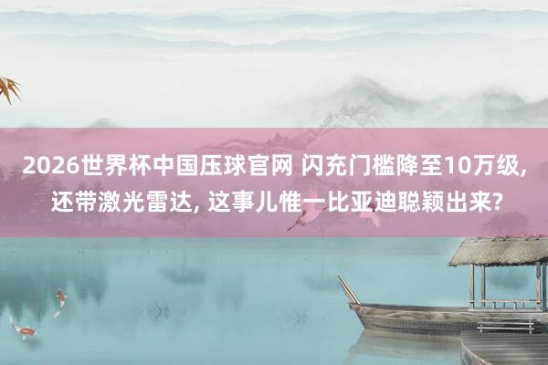 2026世界杯中国压球官网 闪充门槛降至10万级， 还带激光雷达， 这事儿惟一比亚迪聪颖出来?