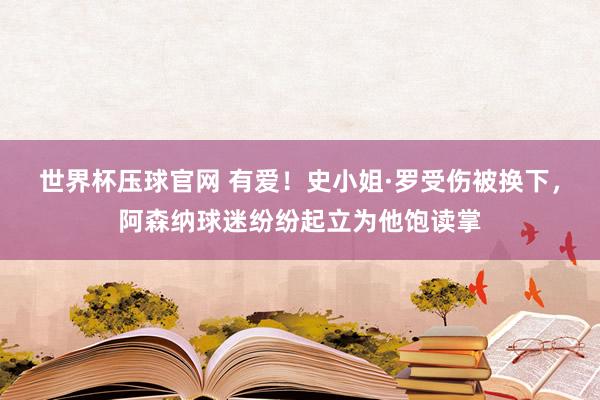 世界杯压球官网 有爱！史小姐·罗受伤被换下，阿森纳球迷纷纷起立为他饱读掌