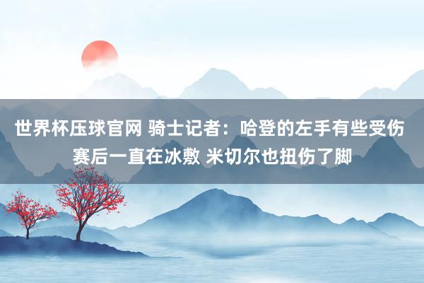 世界杯压球官网 骑士记者：哈登的左手有些受伤 赛后一直在冰敷 米切尔也扭伤了脚
