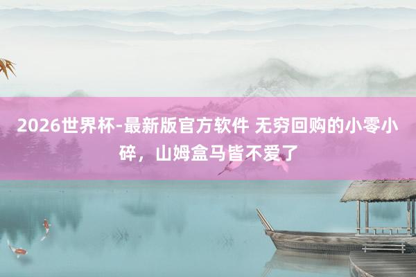 2026世界杯-最新版官方软件 无穷回购的小零小碎，山姆盒马皆不