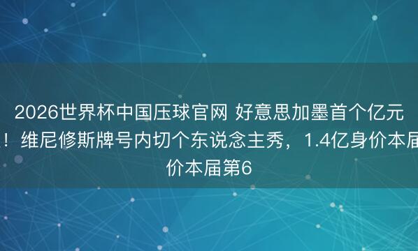 2026世界杯中国压球官网 好意思加墨首个亿元先生！维尼修斯牌号内切个东说念主秀，1.4亿身价本届第6